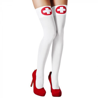Kousen Verpleegster Dames Onze Size Wit/rood