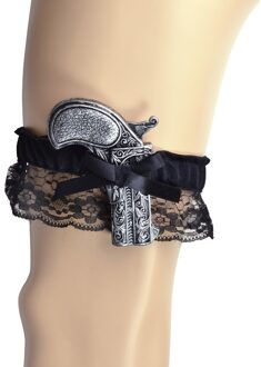 Kousenband met mini revolver - nep pistolen - carnaval - dames - roaring twenties - jaren 20 stijl