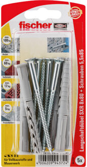 Kozijnplug/Schroef S x 8 RS 80 SK - 5 Stuks