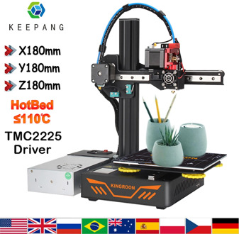 KP3S Upgrade 3D Printer Aluminum Resume Printer High Precision Touch Screen DIY 3D Printer kit impressora 3d 180x180x180mm