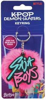 KPop Demon Hunters Pom Pom Keychain Saja Boys
