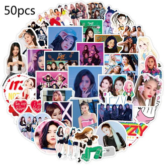Kpop Girl Team ITZY Graffiti Stickers Stationery Stickers for Laptop Skardboard Water Bottle Bike Car Luggage Decorative Sticker