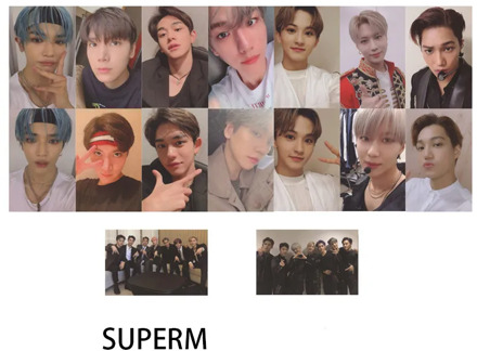 Kpop SuperM Mini Album Autograph Photo Card Baekhyun Lucas Taemin Self-Made Cards Photocard