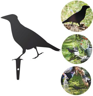 Kraai Standbeeld Tuin Borden Metalen Vogel Sculptuur Tuin Decoratie Outdoor Kunst Beeldje Tuinieren Home Decor Decoracion Jardin B-1stk