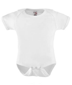 Kraamcadeau baby rompertje met korte mouwen - wit - katoen