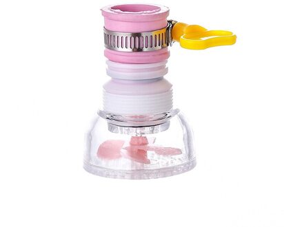 Kraan Roterende Water Dispenser Kan Verlengen Tarwe Rijst Steen Filter Douche Huishouden Keuken Anti-Spatten Filter Waterzuiveraar 3 generation roze