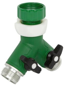 kraanadapter met waterverdeler, metaal, 2-weg