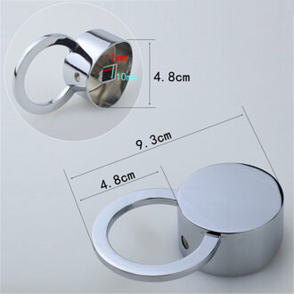 Kraanhandvat Handvat Schotel Wastafel Doucheschakelaar Wijzerplaat Warm en koud water 40 mm Spoelreparatieonderdelen bad- en douchekranen Donkergrijs