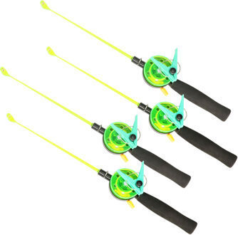 Krabhengel - Set van 6x stuks - vishengel voor krabbetjes - 38 cm - Speelgoed krabbenhengel met knij