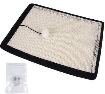 Krabpaal Mat Voor Katten Sisal Sofa Kat Scratcher Kat Nail Trim Meubels Protector Anti-Kras Pet Training Leuning pad Beige met Nails