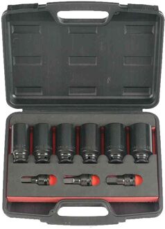 Krachtdop- en bitset 1/2" 9 delig 40912
