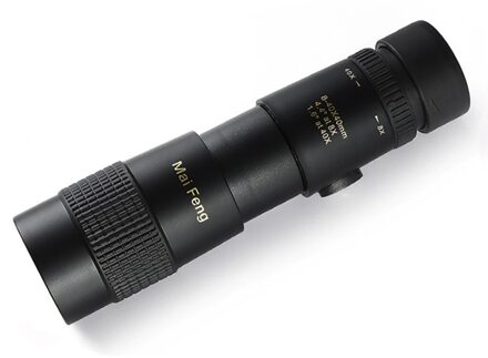 Krachtige 8-40x40 Draagbare Zoom Monoculaire Telescoop Tele Draagbare Zoom Monoculaire Telescoop + Statief + Clip Mobiele Telefoon Lens # Z Beige