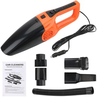 Krachtige Handheld Mini Vacuüm Reinigers Hoge Zuigkracht Nat En Droog Tweeërlei Gebruik Stofzuiger 12V 120W Auto stofzuiger oranje