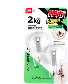Krachtige Laadvermogen Huishoudelijke Vacuüm Zuignap Haken Keuken Badkamer Handdoek Sterke Heavy Duty Lijm Muurhaken 2stk 4cm
