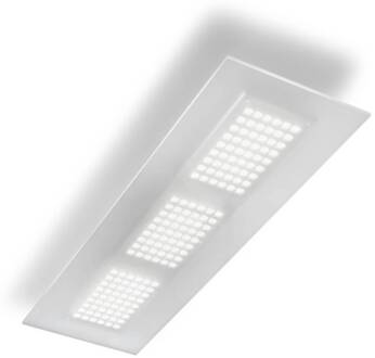 Krachtige LED plafondlamp Dublight wit, gesatineerd wit