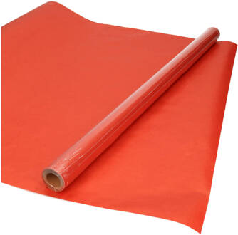 Kraft cadeaupapier/inpakpapier - 3x - rood - 70 x 200 cm - 60 grams - Cadeaupapier