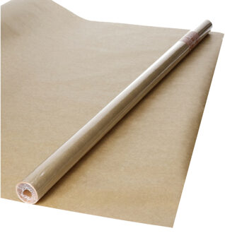 Kraft cadeaupapier/inpakpapier - 5x rollen - goud - 200 x 70 cm