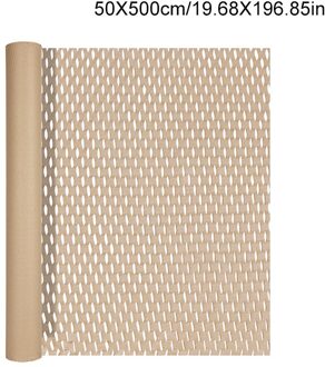 Kraft Inpakpapier Honingraat Demping Wrap Roll Diy Decoratieve Cadeau Verpakking Materiaal Bruiloft Verjaardag Party Verpakking Papier Brown50cmx5m