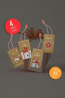 Kraft Sticker Pakket Label 80 Pcs 5X85 Cm 467046128