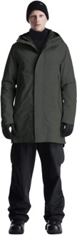 Krakatau Groene Waterdichte Parka met Capuchon Krakatau , Green , Heren - L,M,S