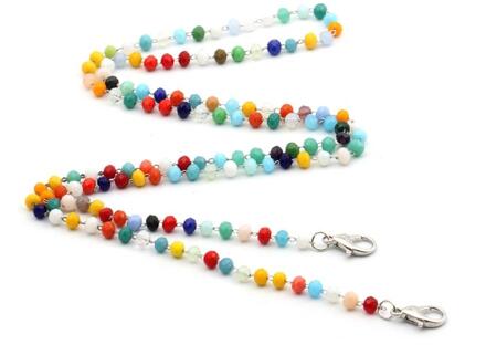 Kralen Sieraden Gezichtsmasker Lanyard Koord Faux Crystal Parel Zonnebril Houder Ketting Lenzenvloeistof Anti-Verloren Retainer B2QE CS