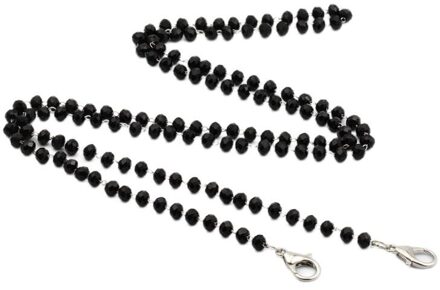 Kralen Sieraden Gezichtsmasker Lanyard Koord Faux Crystal Parel Zonnebril Houder Ketting Lenzenvloeistof Anti-Verloren Retainer B2QE zwart