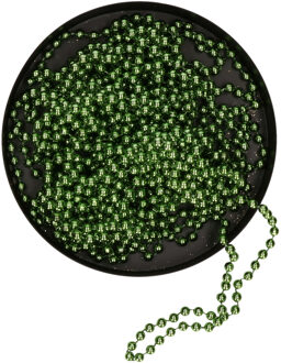 Kralenslinger - 2x - groen - 10 meter - kunststof - kerstslingers - kralen - kerstslinger
