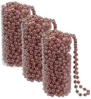 Kralenslinger - 4x stuks - koper - kunststof - 8 meter - kerstversiering/kerstslingers