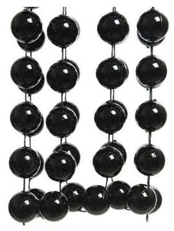 Kralenslingers XXL - 2x - zwart - 270 cm kerstslingers - guirlande