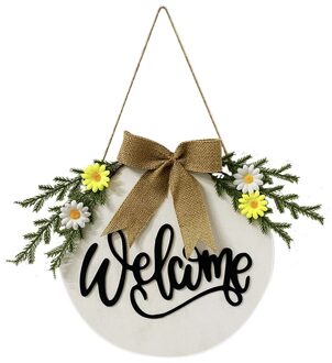 Krans Deur Hanger Welkom Teken Voor Boerderij, Rustieke Houten Deur Hangers Veranda Decor Outdoor Opknoping Verticale Teken