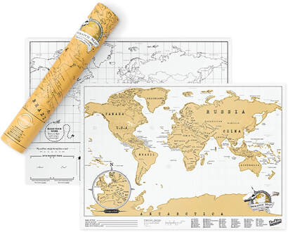 Kras Wereldkaart - Scratch Map Travel - Reiseditie