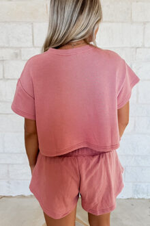 Kreeft Versierd Crop Set Roségoud