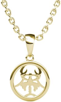 Kreeft Zodiac Hangers - Goud en Kristal - maat