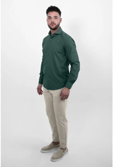 Kreukvrij overhemd bamboe Groen - 43 (XL)