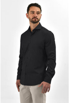 Kreukvrij overhemd bamboe - maat 44 (XL) Houtskool