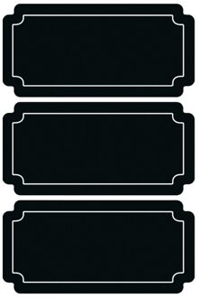 Krijtbord etiketten/stickers - 18x stuks - rechthoekig - herschrijfbaar - Keuken labels