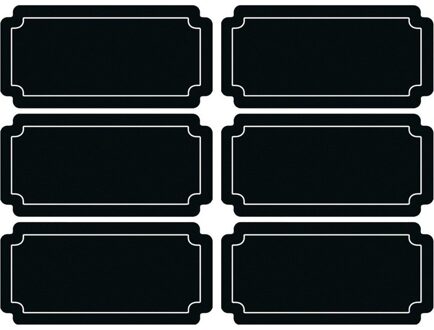 Krijtbord etiketten/stickers - 30x stuks - rechthoekig - herschrijfbaar - Keuken labels
