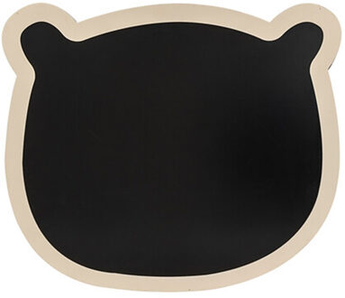 Krijtbord/memobord Beer/Beren vorm - mdf - ophangoog - 48 x 53 cm