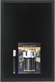 Krijtbord met krijtstiften - incl 6x stift - 40 x 60 cm