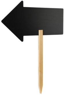 Krijtbord/schoolbord pijl op stok 33 x 2 x 54 cm - Krijtborden Zwart