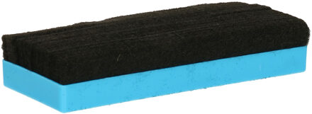 Krijtbord wisser - licht blauw - 13 x 5 cm - bordenwisser/bordveger - Krijtstiften