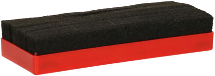 Krijtbord wisser - rood - 13 x 5 cm - bordenwisser/bordveger - Krijtstiften