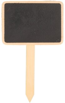 Krijtbordjes mini - 25x - op stokje - 7 cm - plantenlabels - moestuin bordjes - memo