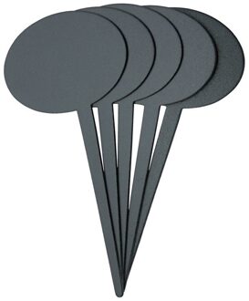 Krijtbordjes (rond) - 5 stuks - 18cm - incl. witte stift