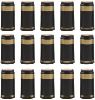 Krimpfles Heat Caps Capsules Voor Wrap Seal Capsule Dop Flessen Kurken Sealer Pvc Mouwen Cover Homebrew Stoppers Mouw citroen geel