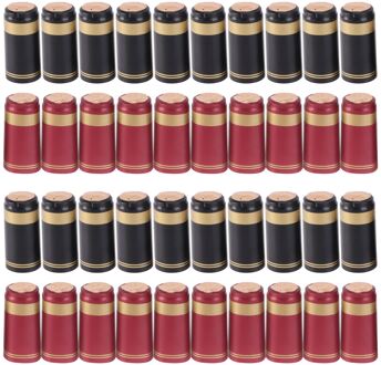 Krimpfles Heat Caps Capsules Voor Wrap Seal Capsule Dop Flessen Kurken Sealer Pvc Mouwen Cover Homebrew Stoppers Mouw Kastanjebruin