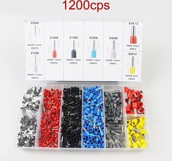 Krimptang 1200Pcs Terminal Nuttig Handje Mini Elektrische Tang HSC8 6-4A Awg 23-7 Buisvormige Krimptang gereedschap 1200stk