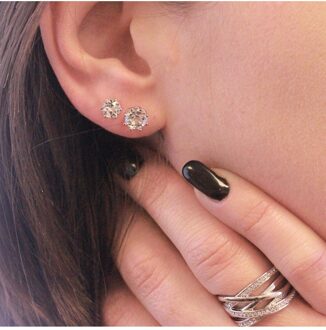 Kriskras Ring - Oostenrijks Kristal Wit Zilver