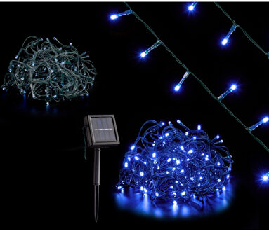 Krist+ Kerstverlichting - solar - 200 blauwe LEDs - 10 m