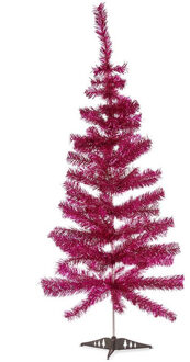 Krist+ Kunst kerstboom - fuchsia roze - H120 cm - kunststof - kunstboom - Kunstkerstboom